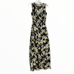 Bar III Floral High Waisted Hi Lo Maxi Dress XXS
